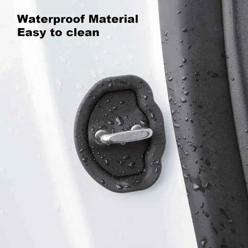 Car Door Shock Absorber for Tesla Model Y Model 3 Car Door Lock Protector Silicone Silent Car Do - Automotive LED Light