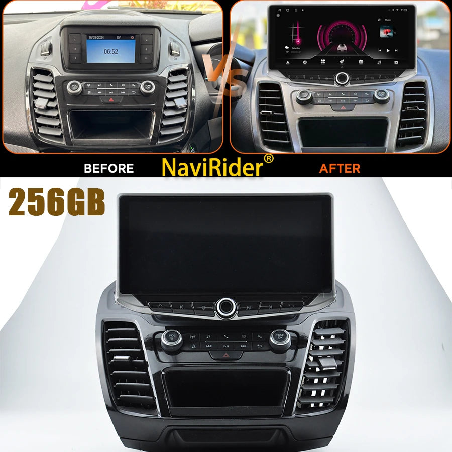 10.88" Android 14 Qled Screen For Ford Transit Connect Tourneo 2018 Multimedia Player Auto