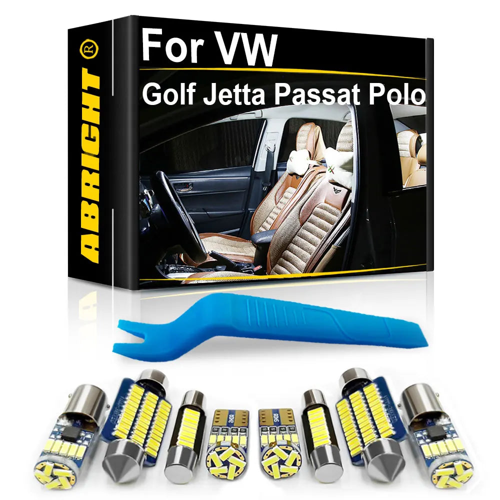 LED Interior Light Kit for VW Passat B5 B6 B7 CC Golf Jetta 3 4 5 6 7 MK4 MK5 MK6 MK7 Polo 6R 6C 9N Canbus - Canbus E...