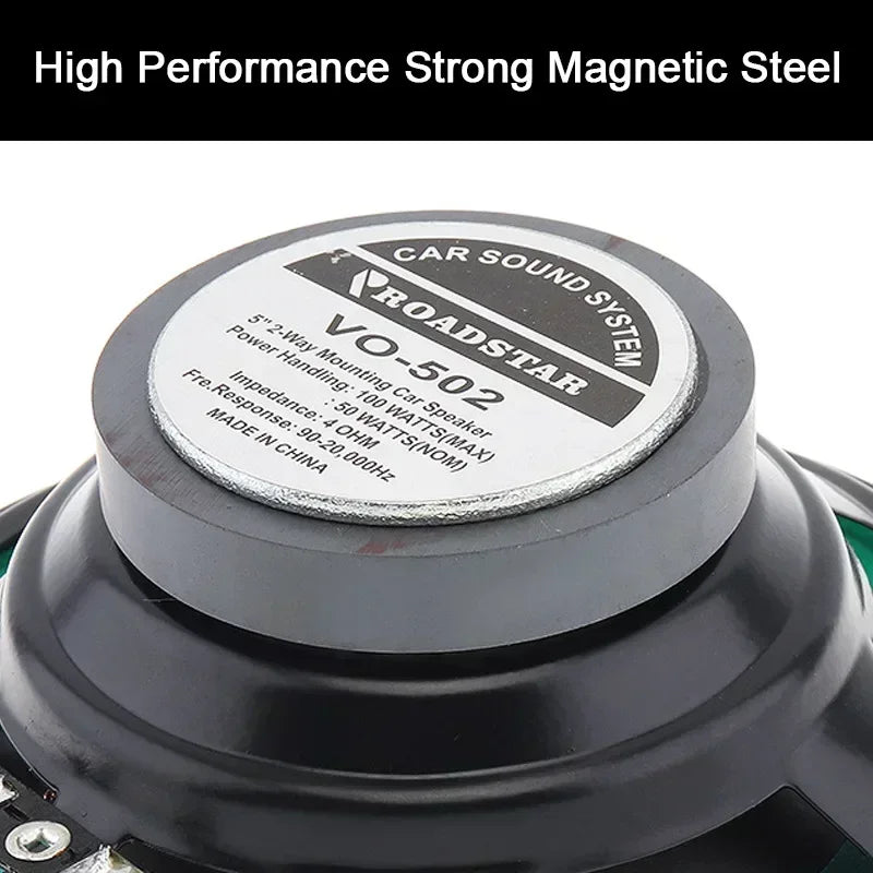 4/5/6.5 Inch Car Speakers Coaxial Subwoofer Universal Automotive Audio HiFi Music Full Range Fre - Automotive LED Light