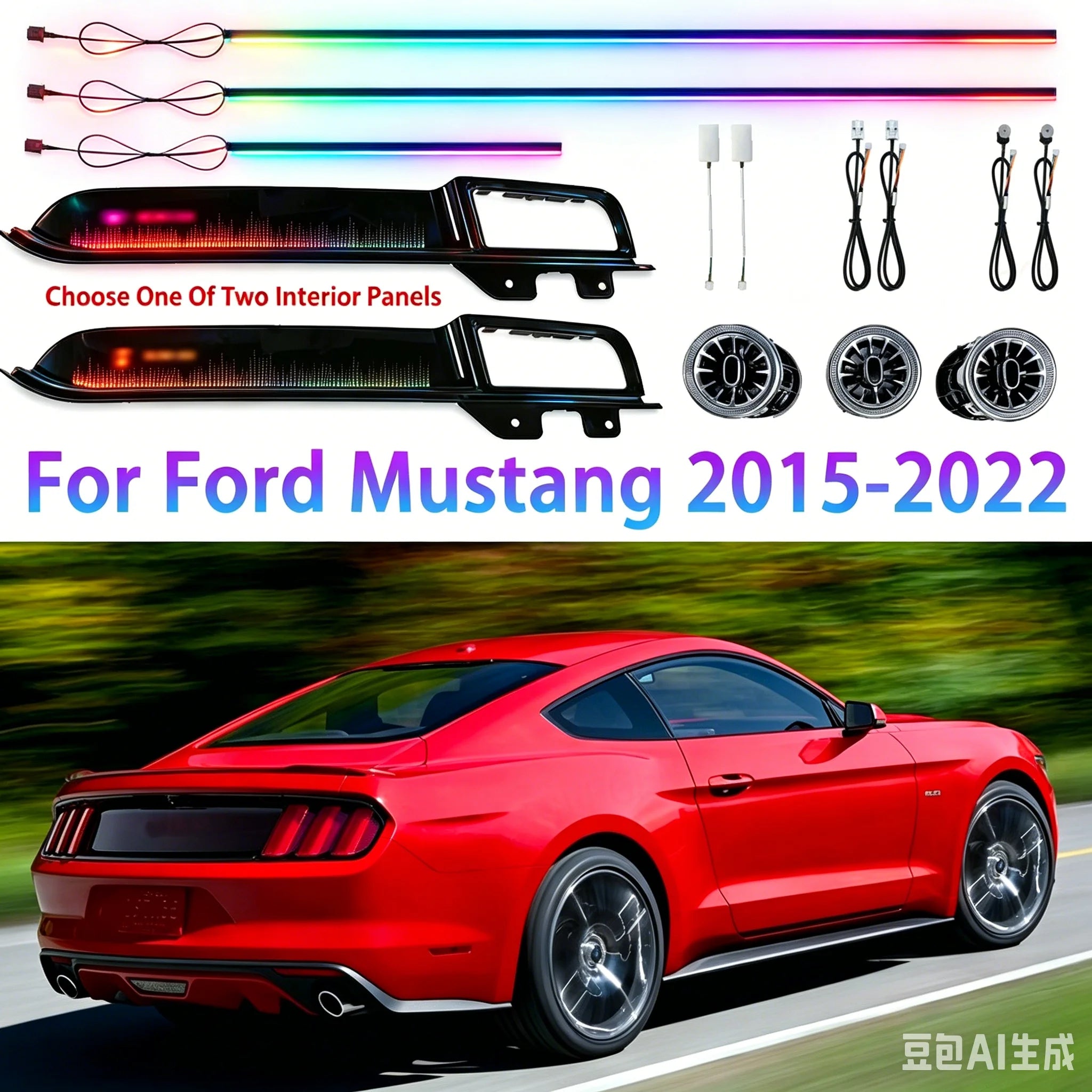 RGB - Ambient Light - for Ford 2015-2022 - App Control - Car Interior Lighting