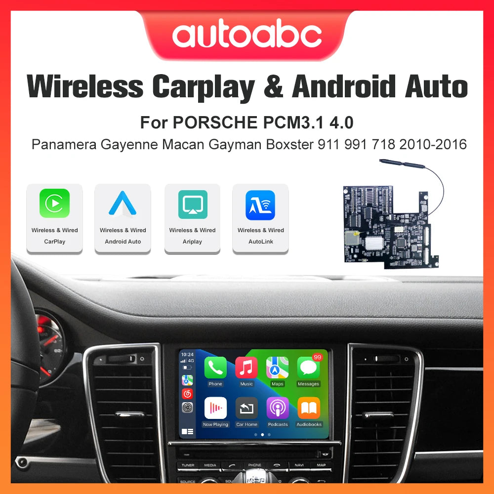 Wireless Carplay Android Auto Module For PCM3.1/4.0 Porsche Panamera Cayenne Macan Cayman  | AUTOKITSHOP