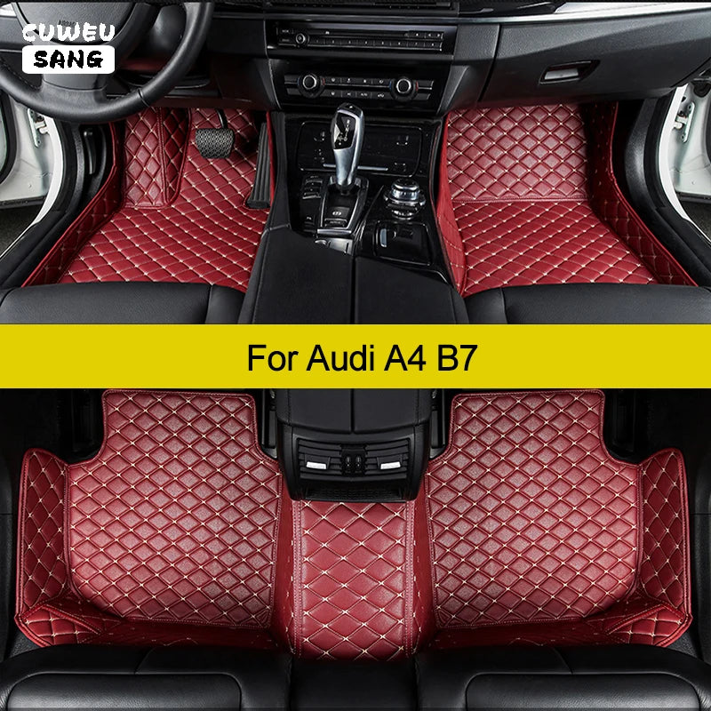 CUWEUSANG Custom Car Floor Mats For Audi A4 B7 2004-2008 Auto Carpets Foot Coche Accessori | AUTOKITSHOP