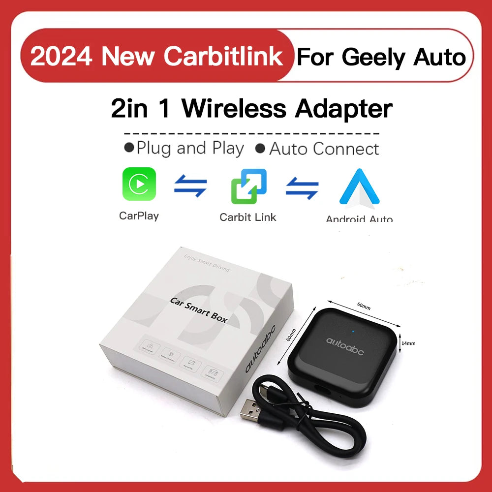 Plug and Play Carbitlink Smartlink Phonelink Adapter to Wireless CarPlay Android AUTO Dong | AUTOKITSHOP
