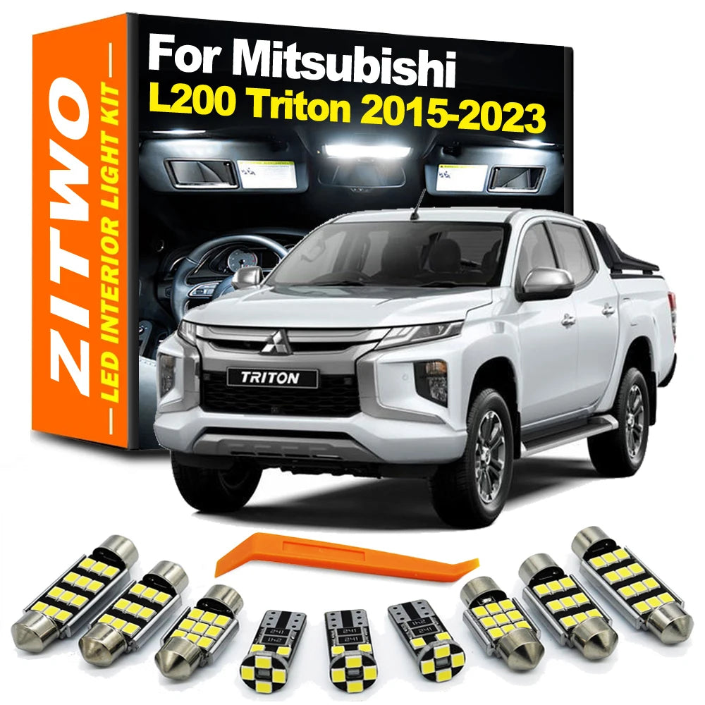 ZITWO 11Pcs LED Interior Light Bulb Kit For Mitsubishi L200 Triton Strada Sportero 2015 2016 201 - Canbus LED Car Light