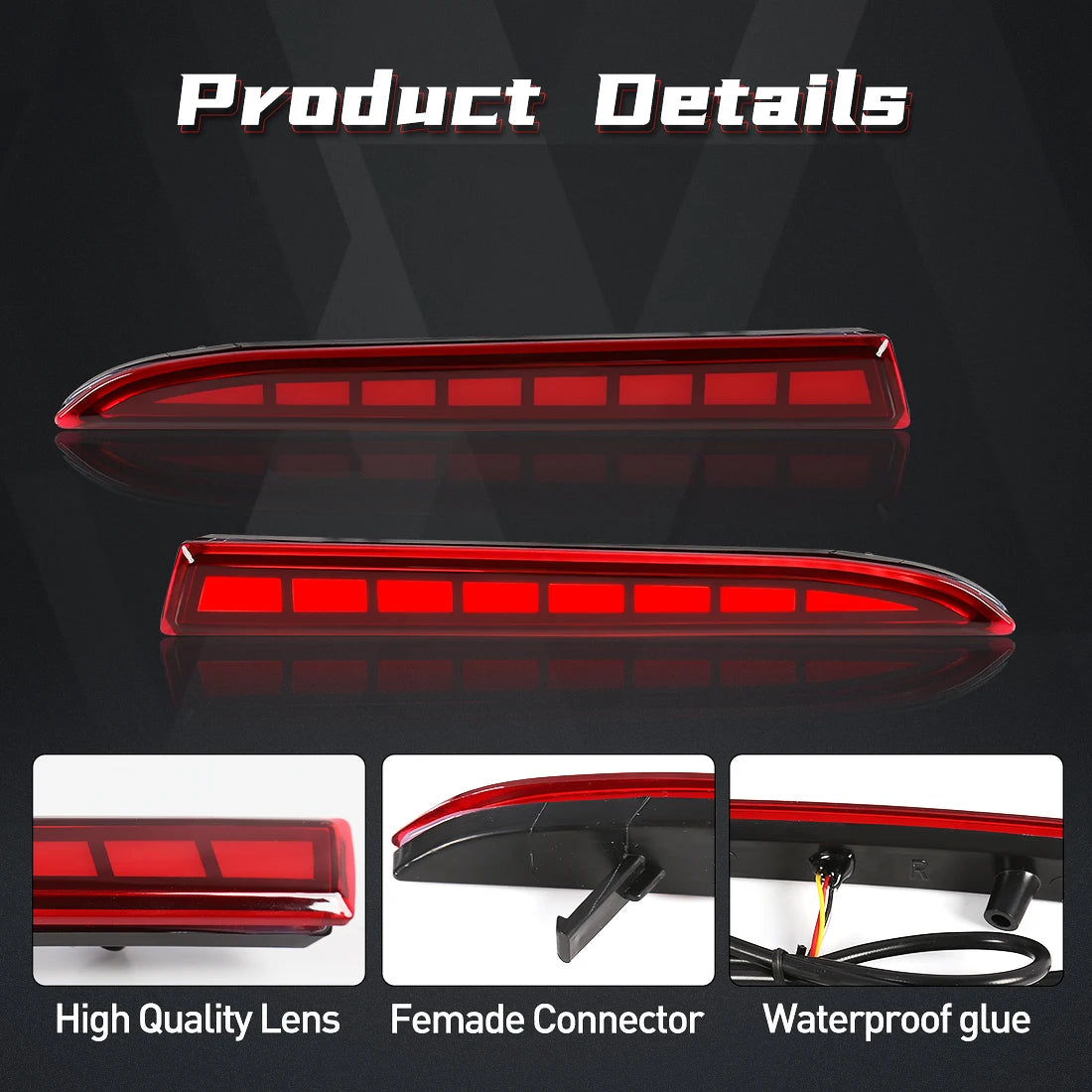 LED Rear Bumper Reflector Light For For Cadillac ATS XT5 For Chevrolet Camaro Pontiac G8 F | AUTOKITSHOP