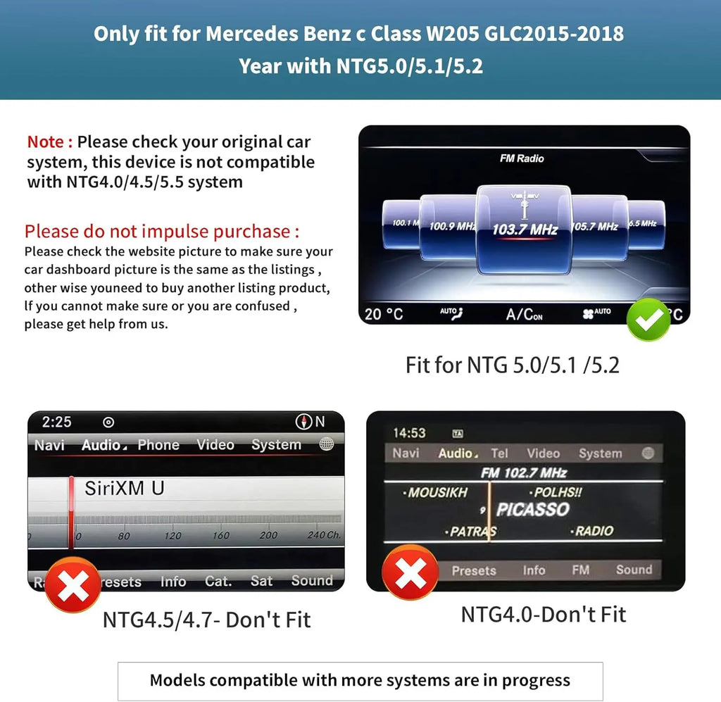 Wireless Carplay/Android Auto 12.3'' Touch screen Multimedia Radio Receiver for Mercedes B | AUTOKITSHOP