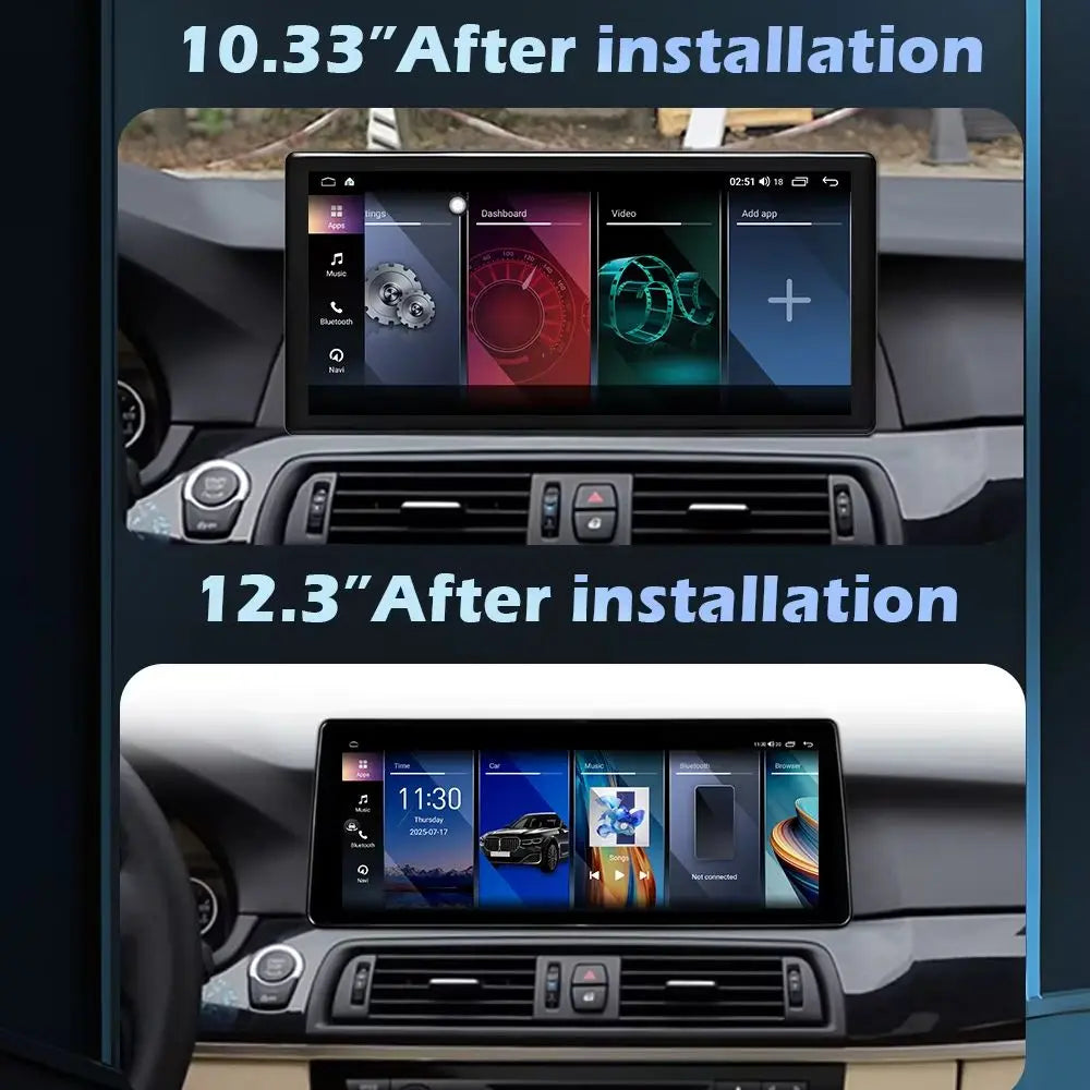 Android 16 For BMW 5 Series F10 F11 2011 - 2017 CIC NBT System Wireless CarPlay Car Raido