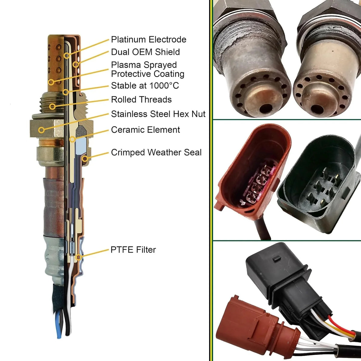 2Pcs17014 SG1170 AFR Oxygen Sensor Upstream Downstream For Audi A4 A8 TT VW Pass for Audi TT A8 A4 - Automotive LED Ligh