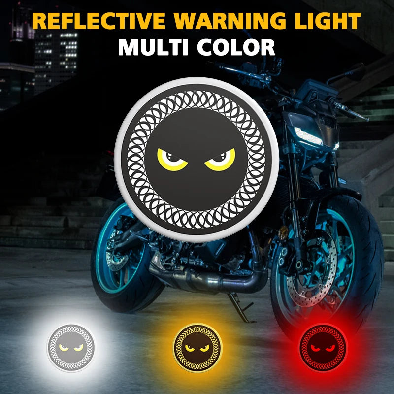 Drivereyes Motorcycle Reflect Turn Signal Sticker Light Daytime Circular LED Taillights Re