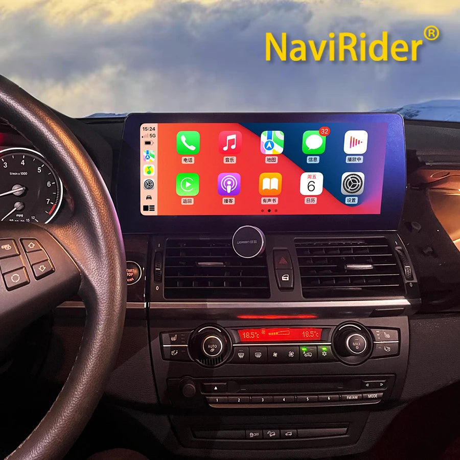 12.3" Android Screen For BMW X5 E70 2007 2008 2009 Car Radio Carplay Multimedia Video Play