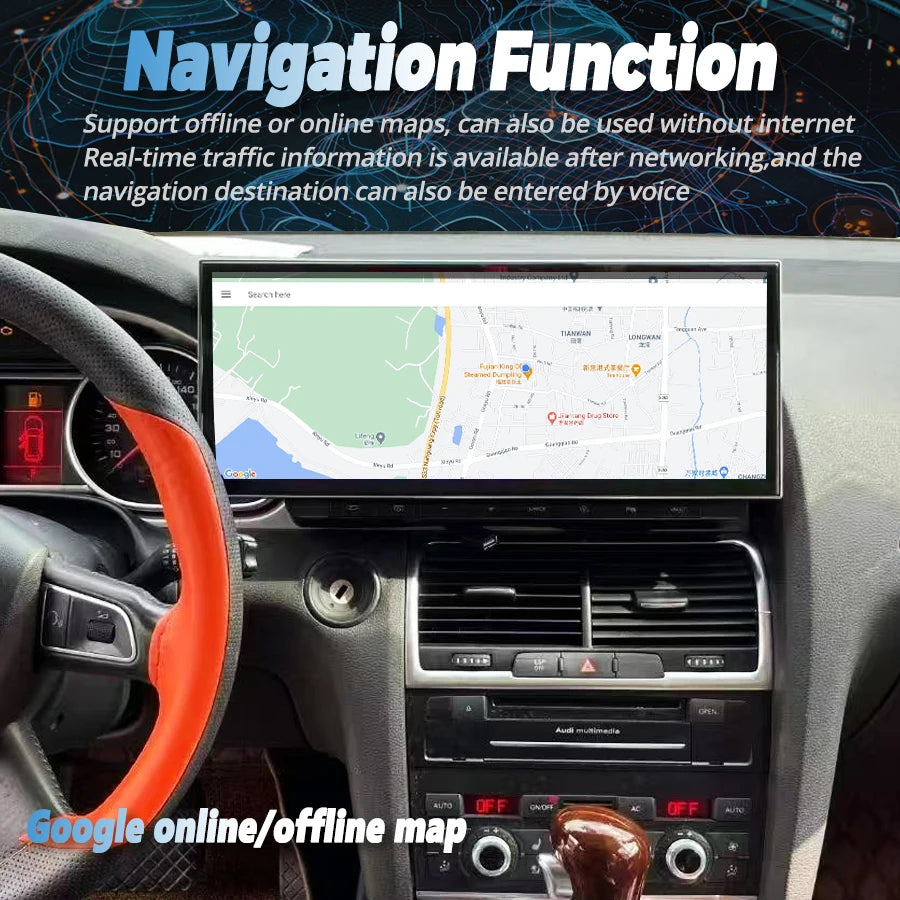 15.8'' Car Radio GPS BT DSP For Audi A6 S6 RS6 Q7 SQ7 2005-2015 CarPlay Navigation Android