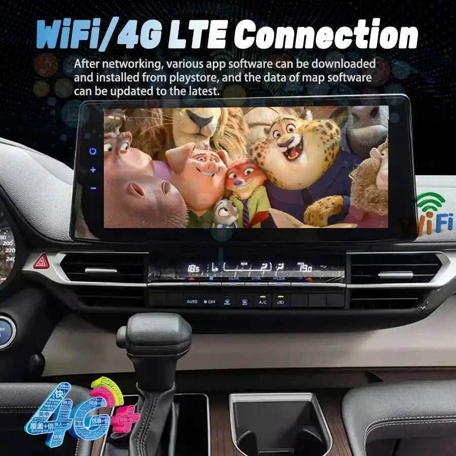 12.3'' Android 15 For Toyota SIENNA Granvia 2022 2021 2020 Stereo Car Radio IPS Screen Aut | AUTOKITSHOP