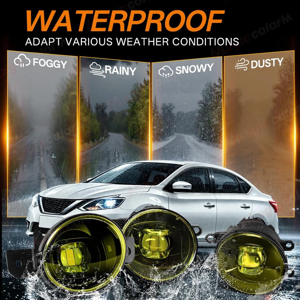 3.5in Car Fog Lamps For Toyota Nissan Honda Ford Suzuki Mitsubishi Models For Corolla Camr | AUTOKITSHOP