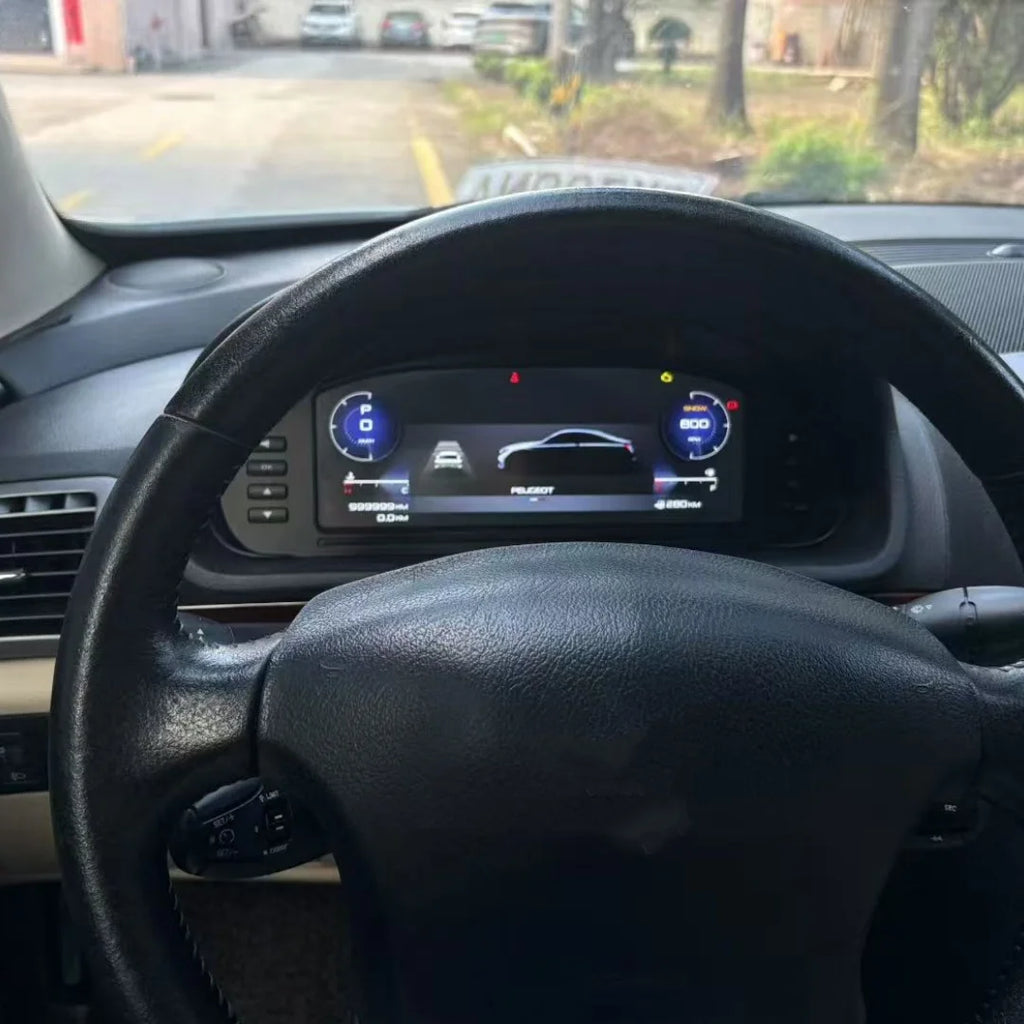 12.3 inch LCD Dashboard Cluster For Peugeot 407 2004-2010 Digital Virtual Instrument Panel