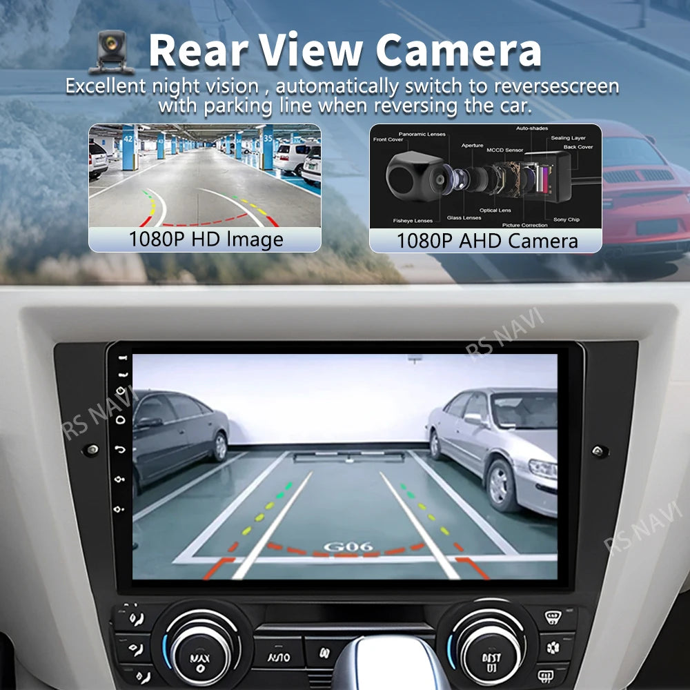 Android 16 For BMW 3 Series E90 E91 E92 E93 2004 - 2011 2K QLED Android Car Radio Multimed