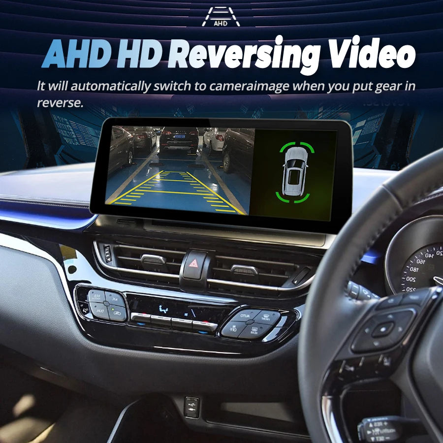 12.3'' Qled Screen Car Radio For Toyota CHR With Right Hand Drive Android 14 Video Player