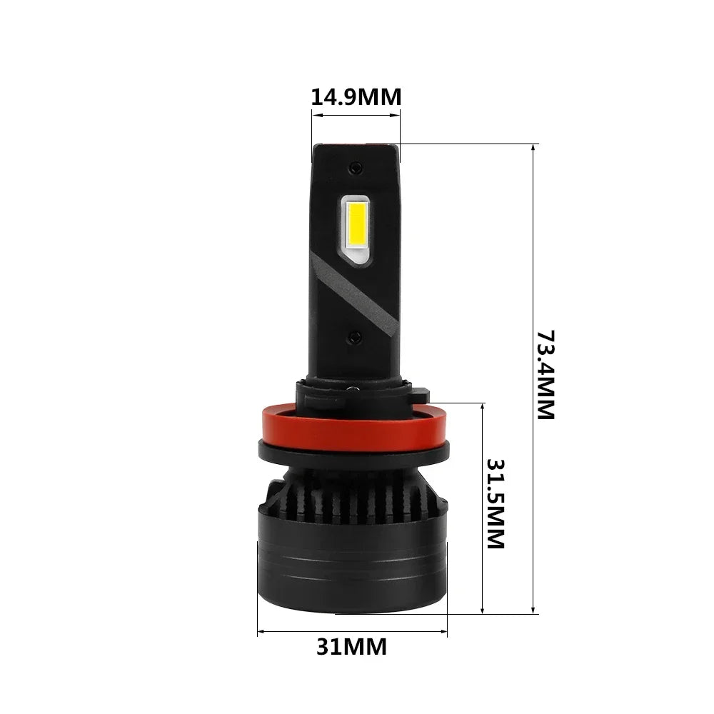 F3 90W LED Headlight Bulb Fog Light H1 H4 H7 H8 H11 H13 880 9005 9006 Super Bright 6500K W