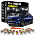 BADEYA 15Pcs Canbus LED Bulbs Interior Light Kit For Infiniti QX70 2013 2014 2015 2016 201