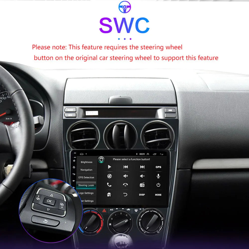 9" 4G 4+64GB android 10 For Mazda 6 2002 2003 2004 2005 2006 2007 2008 Multimedia Car DVD