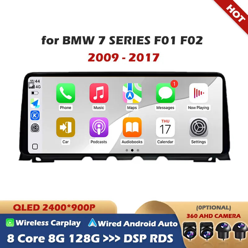Android 15 for BMW 7 SERIES F01 F02 2009 - 2018 CIC NBT System 12.3 '' GPS Navi 4G Carplay
