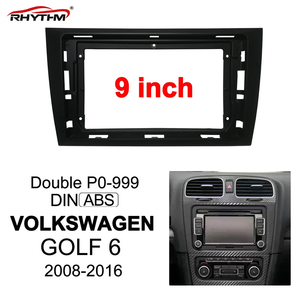 9 Inch 2din Car Fascia For Volkswagen Golf 6 2008-2016 Stereo Panel Dash Mount Installatio | AUTOKITSHOP