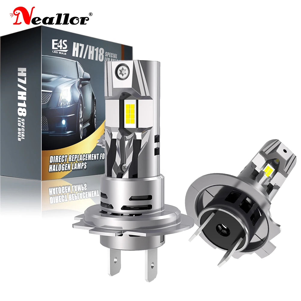2x H7 Led Canbus No Error Headlights White Lights Diode Bulb 12v Car Driving Running Lamp