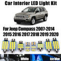 LED Interior Light Kit for Jeep Compass 2007- 2017 - Canbus Dome Map Door Trunk Bulbs | AUTOKITSHOP