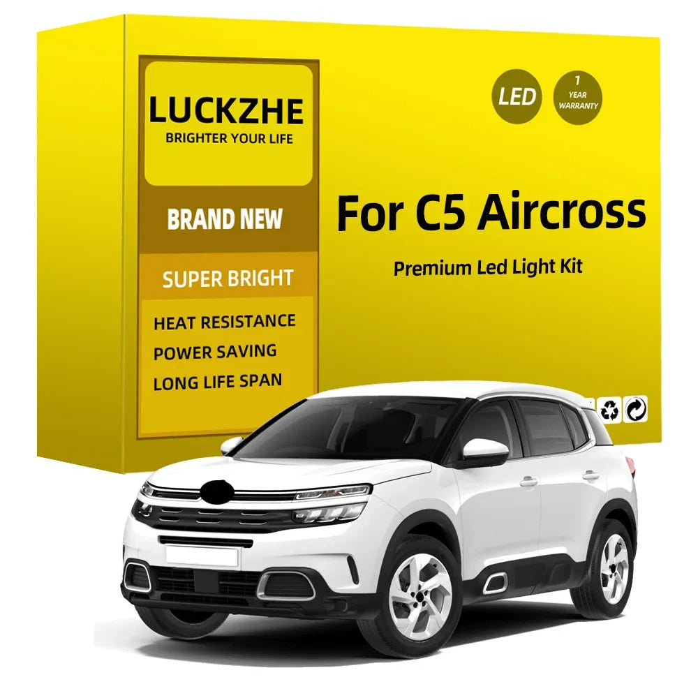 12-Piece LED Interior Light Kit for Citroen C5 Aircross - Canbus Error-Free Bulbs | AUTOKITSHOP