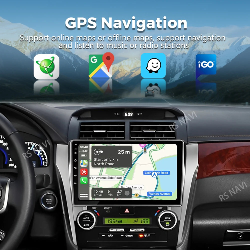 Android 16 For Toyota Camry 7 XV 50 55 2011 - 2014 2K QLED Android Car Radio Multimedia Vi