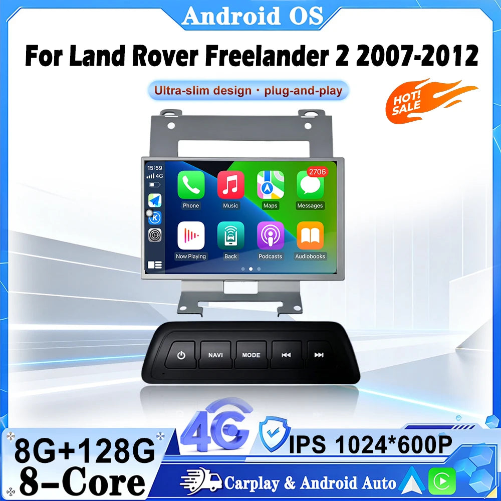 7” Android OS Auto Radio GPS Navigation For Land Rover Freelander 2 2007-2012 DSP Car Mult