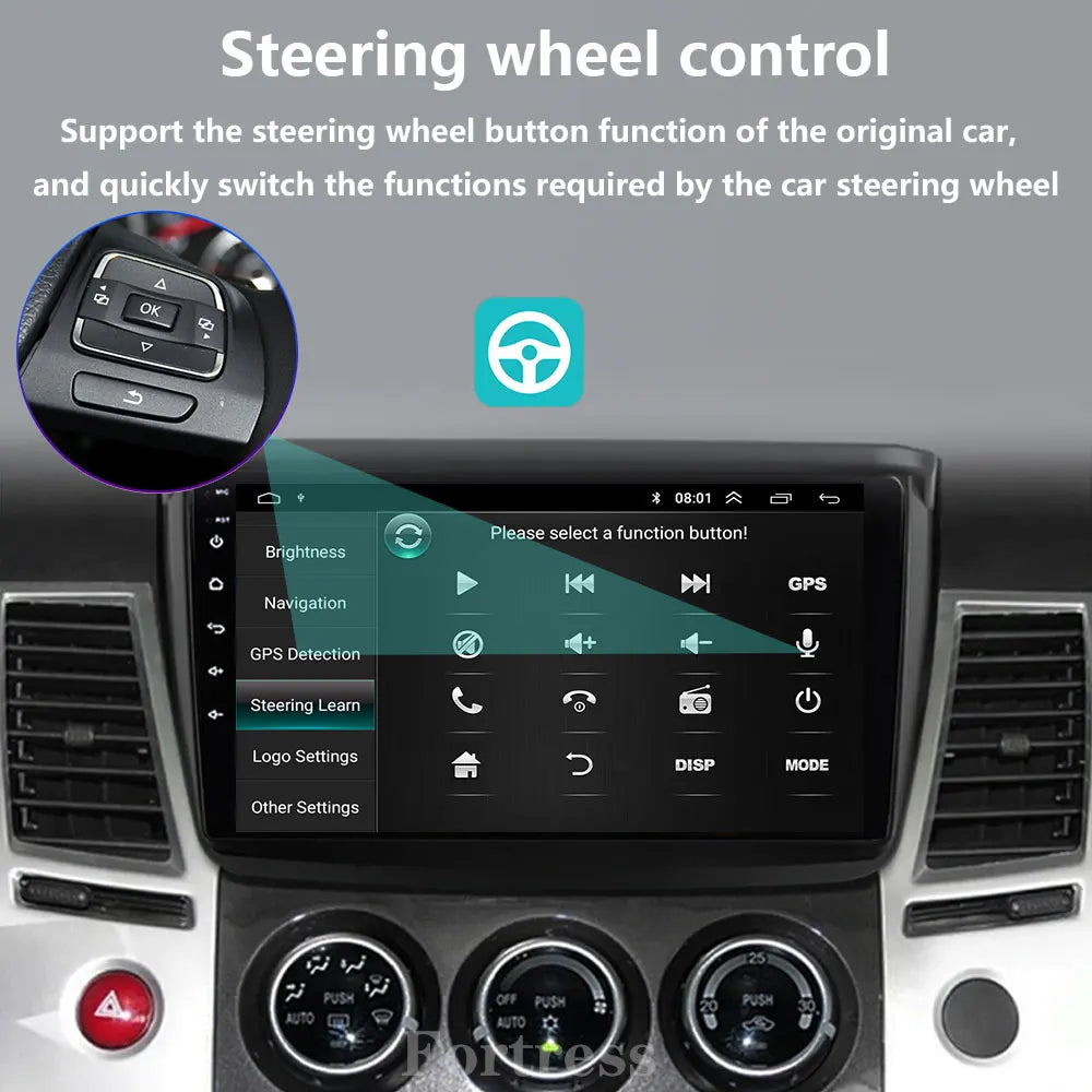 Android 16 Car Radio Multimedia Player For Mitsubishi Pajero Sport 2 L200 Triton 2008 -201