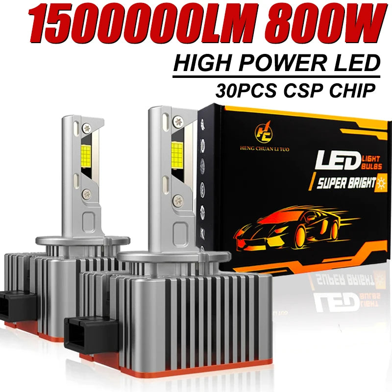 D1S D3S LED Headlights HID D3S D2S D4S D8S 1500000LM 800W D1R D2R D3R D4 CANBUS Led Two-si
