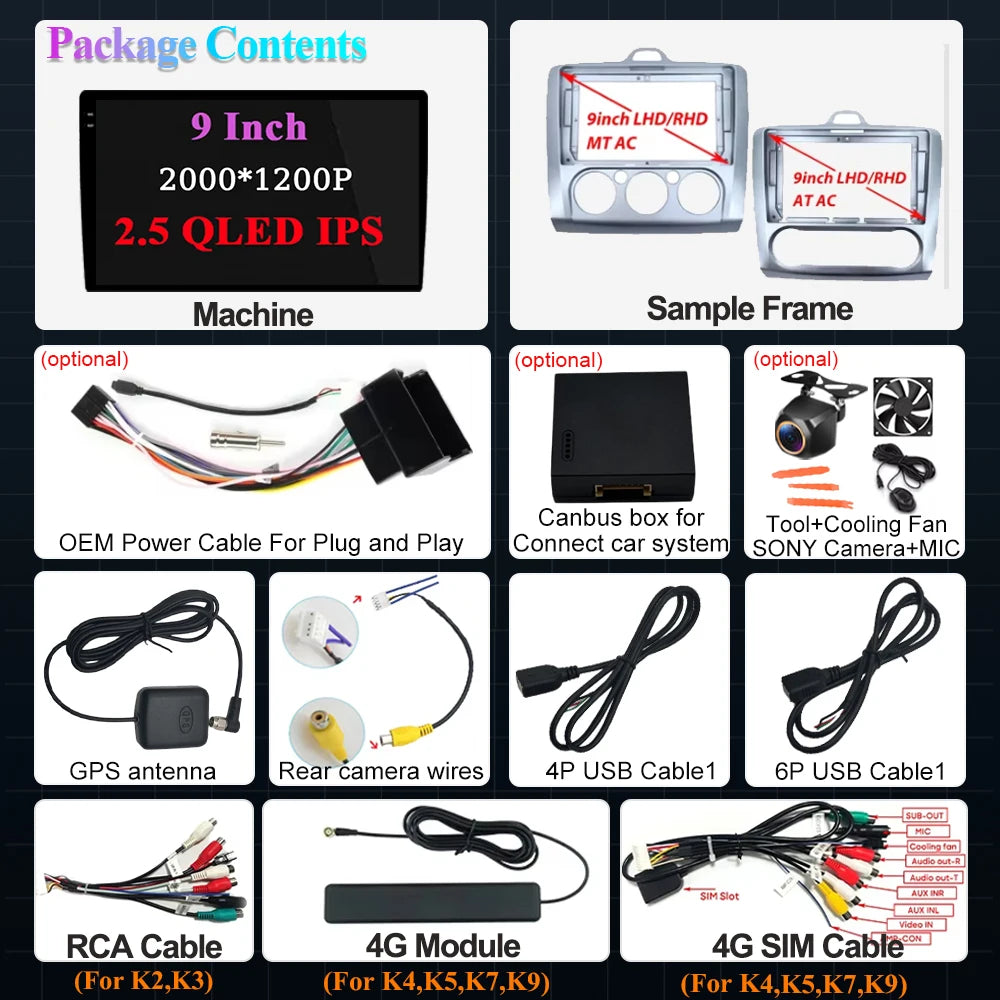 2 Din Android 16 Car Radio For Ford Focus 2 3 Mk2 Mk3 2004 2005 - 2011 Multimedia Video Pl | AUTOKITSHOP