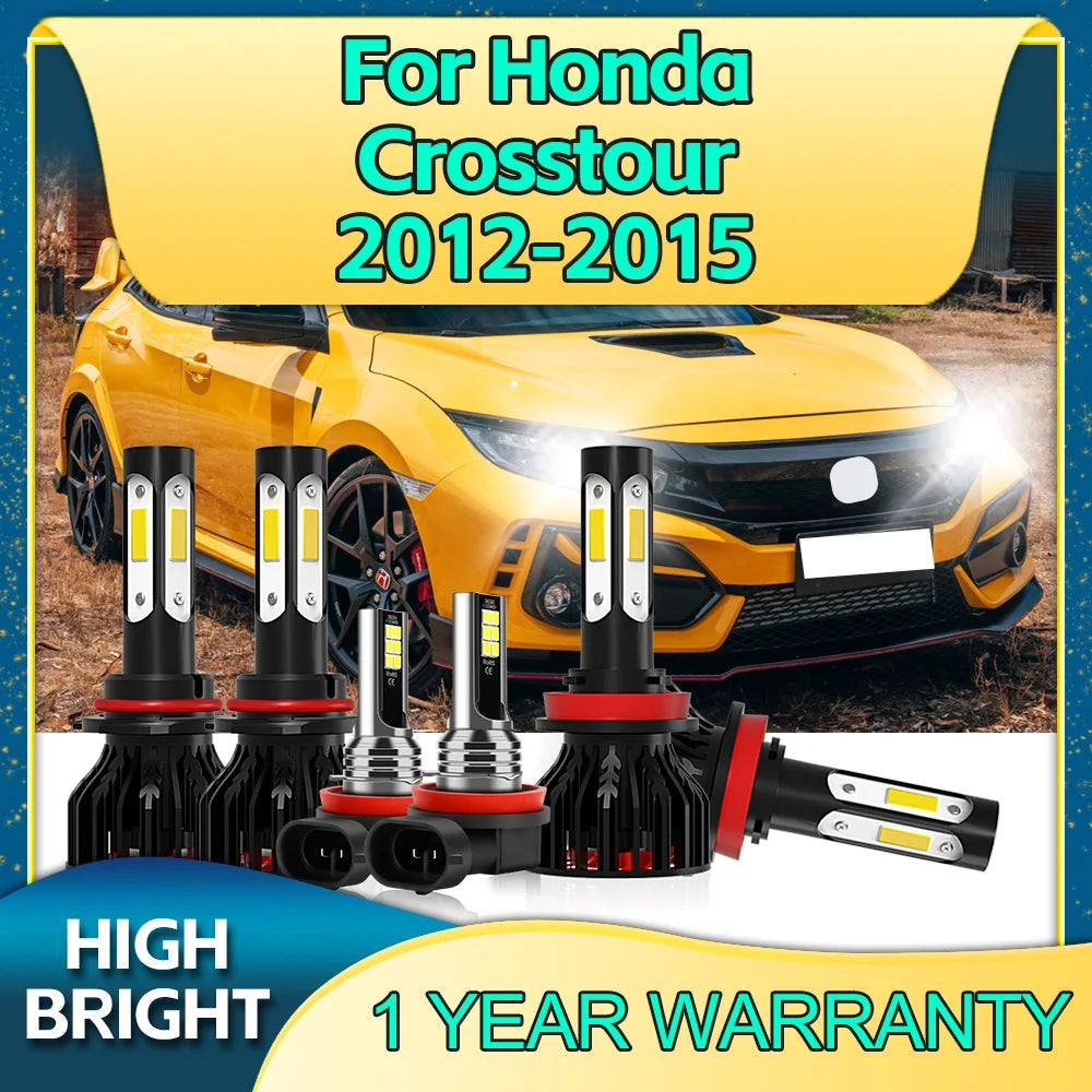 2/6Pcs 180W LED Headlight 6000K 30000LM Car Turbo Bulbs Fog Lamp Plug and Play For Honda C