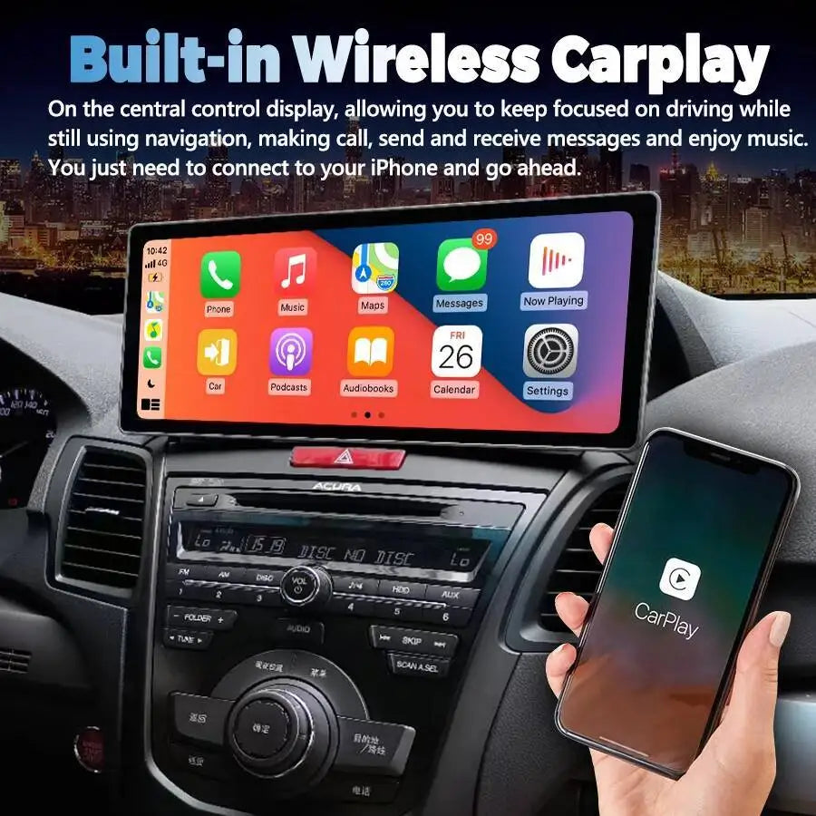 12.3inch Android15 Qled Screen For Acura RDX Car Radio Multimedia Video Player Stereo Wire | AUTOKITSHOP