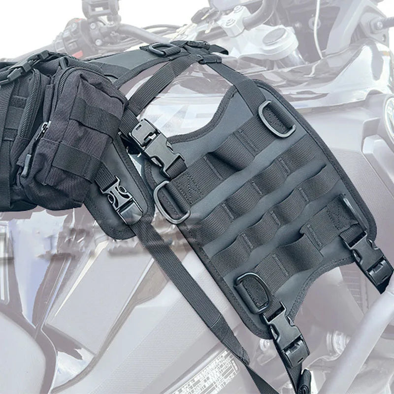 Motorbike Fuel Tank Side Bag Universal Mounting Base Front Load Saddle Bag Hanging Base for Moto - Automotive LED Light