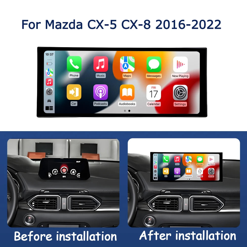 for Mazda CX-5 CX-8 2016-2022 Multimedia Radio Player QLED 2400*900P Car Touch Display Scr