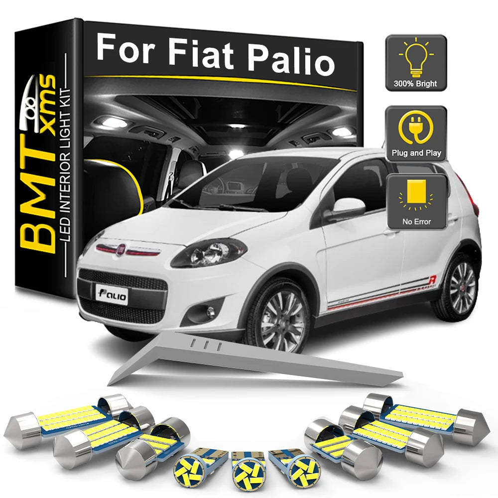 7-Piece LED Interior Light Kit for Fiat Palio - Canbus Error-Free Bulbs | AUTOKITSHOP