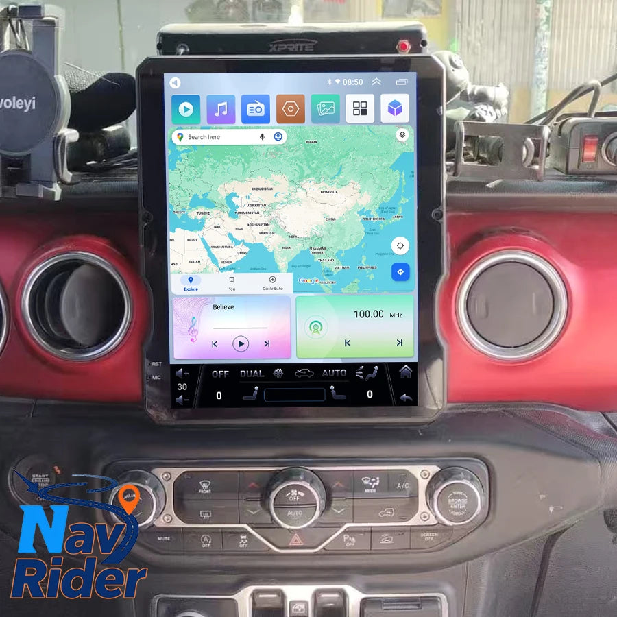 Android Screen Navigation 12.1inch For Jeep Wrangler JL Gladiator Pickups JT 2018-2023 Mul | AUTOKITSHOP