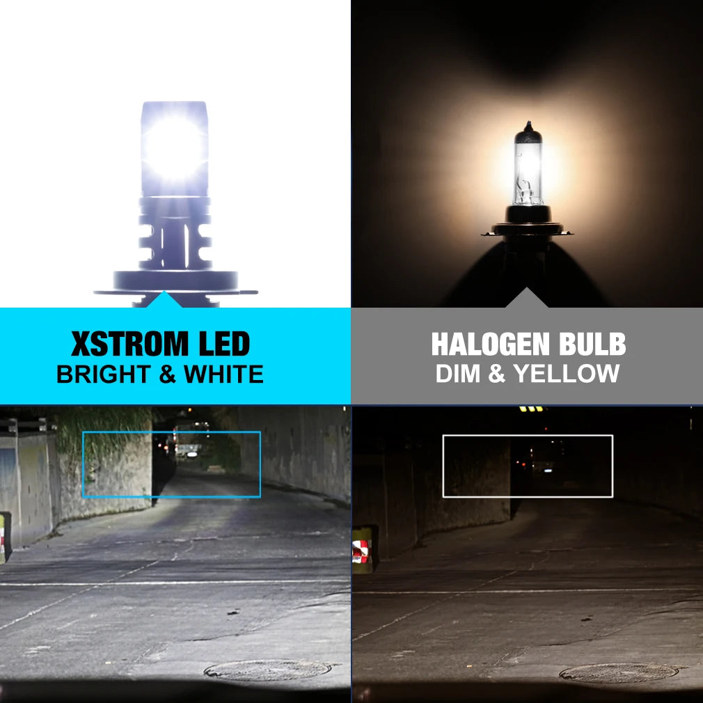 XSTORM H7 LED Headlight Bulb Mini Wireless 60W 20000LM 6500K CSP for Car Headlamp Auto Dio