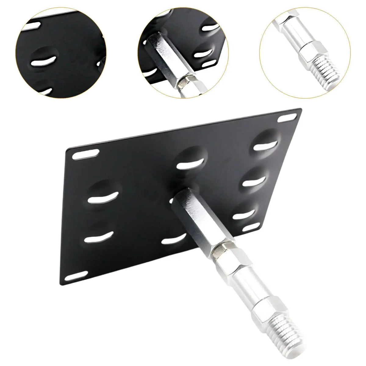 Tow Hook License Plate Bracket Professional Waterproof Decorative High Performance Rustproof Lic - Automotive LED Light