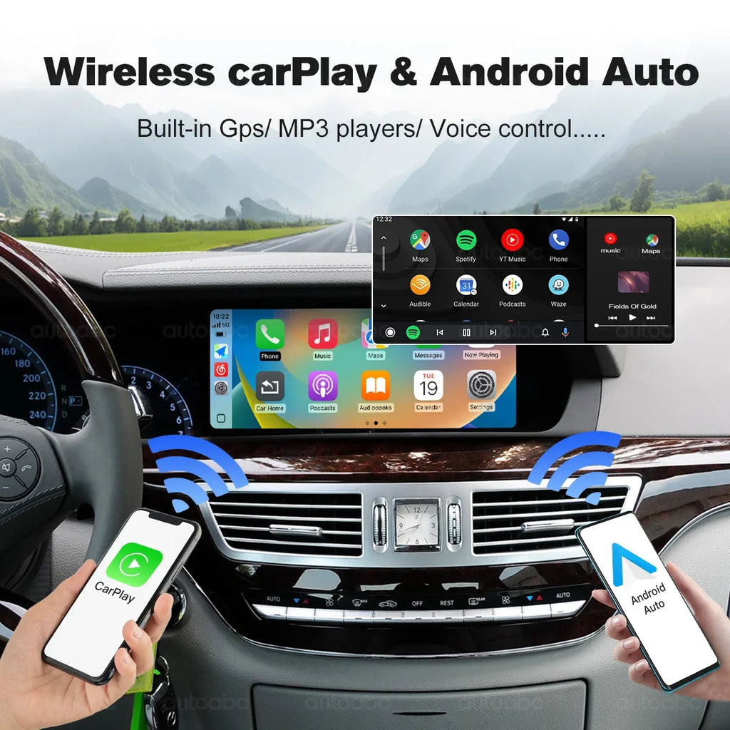 Wireless CarPlay Android Auto For Mercedes Benz S Class W221 NTG3.0/3.5 BT 10.25" Multimed | AUTOKITSHOP
