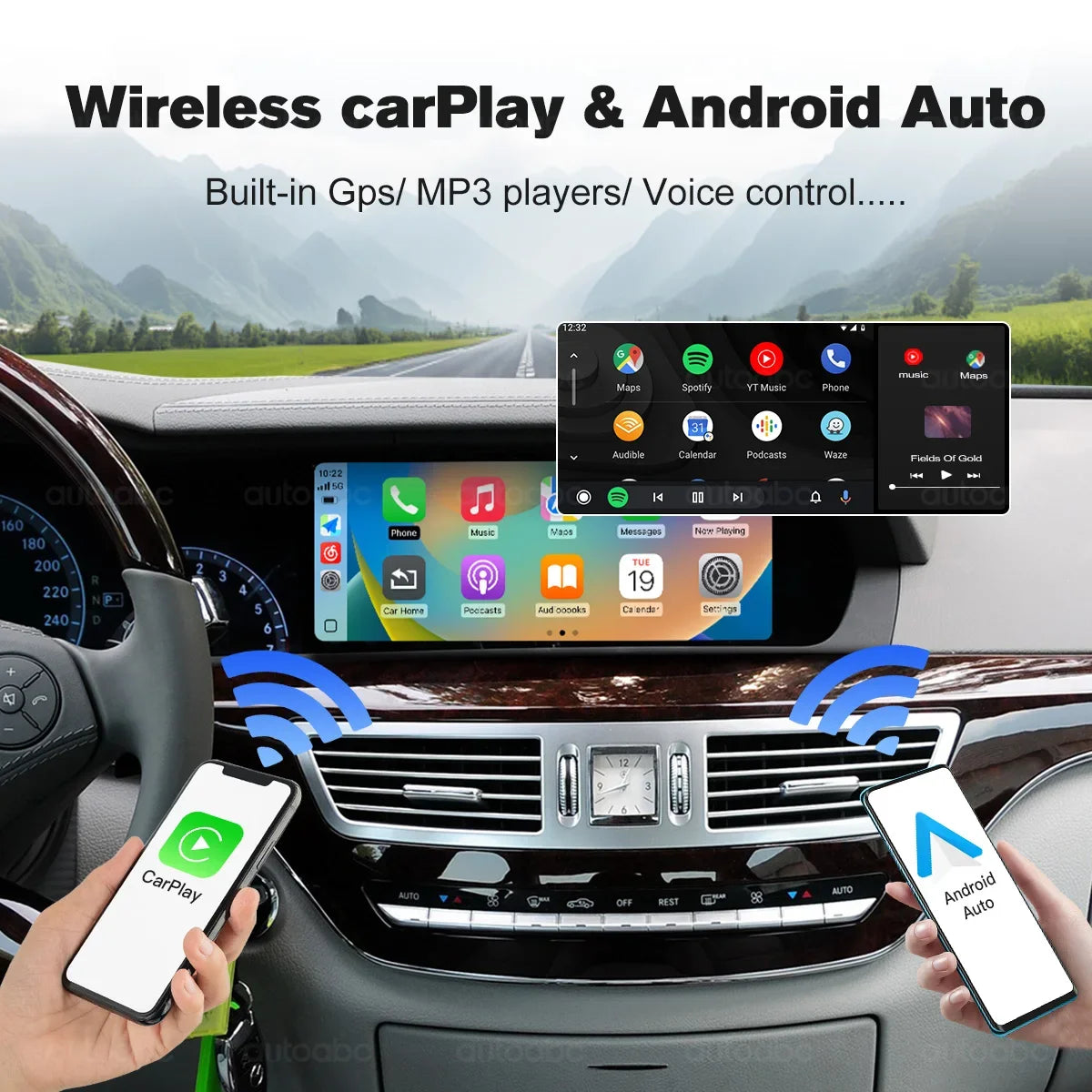 Wireless CarPlay Android Auto For Mercedes Benz S Class W221 NTG3.0/3.5 BT 10.25" Multimed | AUTOKITSHOP