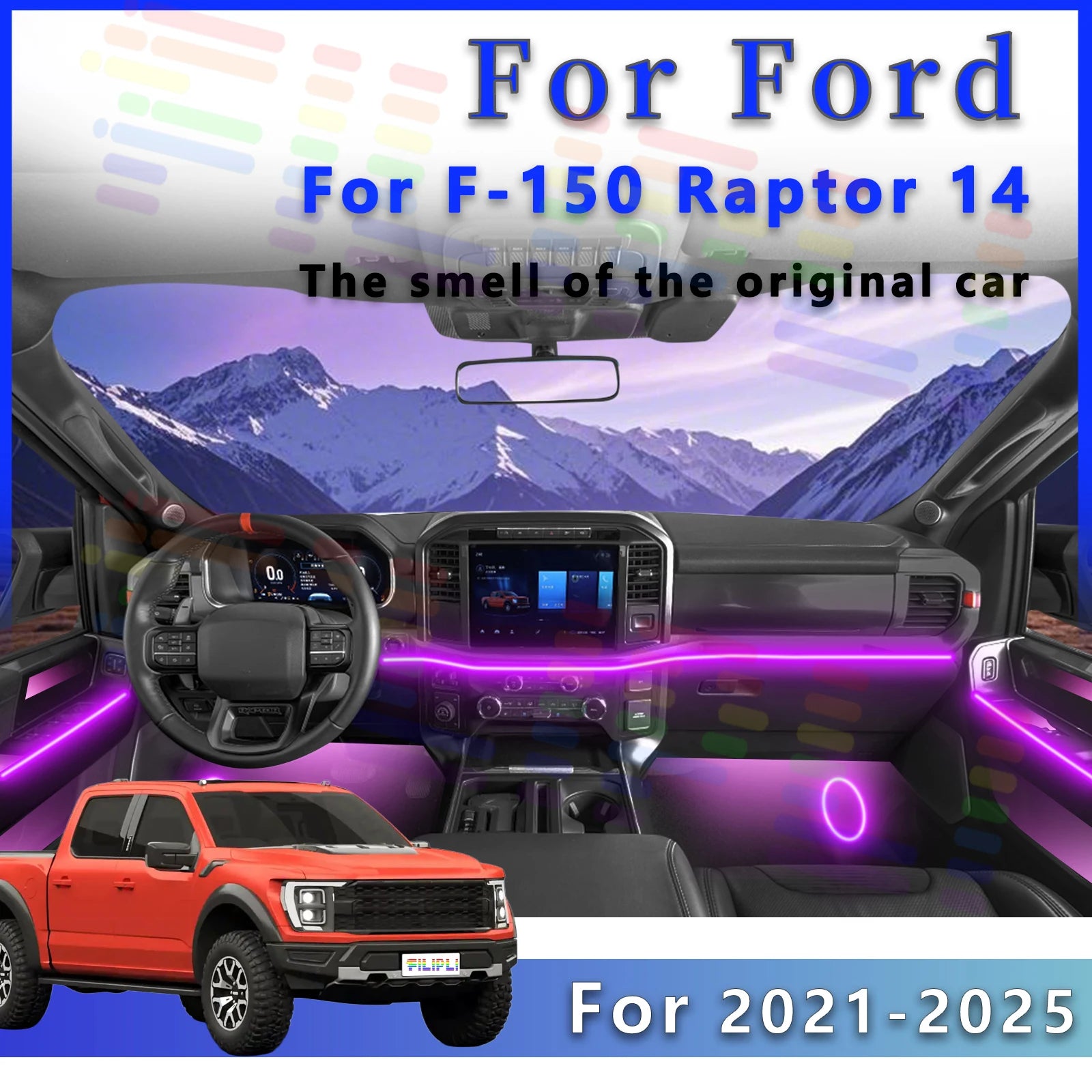 RGB - Ambient Light - for ford 2021-2025 - Car Interior Lighting | AUTOKITSHOP