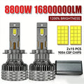 8800W H7 H4 H11 Led Car Headlight Bulbs 4 Copper Tubes 16800000LM 9054 CSP Canbus H1 9005