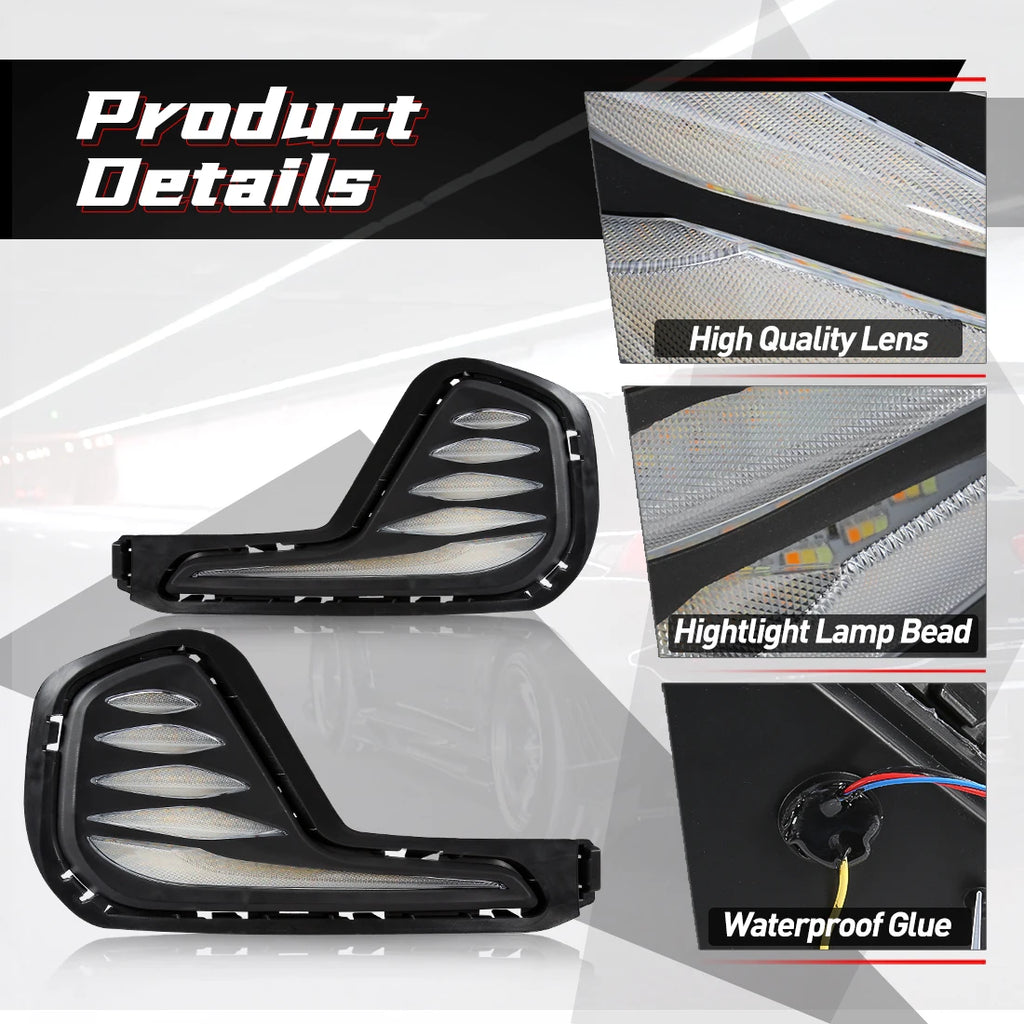 LED Daytime Running Light For Chevrolet Cavalier 2019 2020 2021 2022 DRL LED Fog Lamp Dyna | AUTOKITSHOP