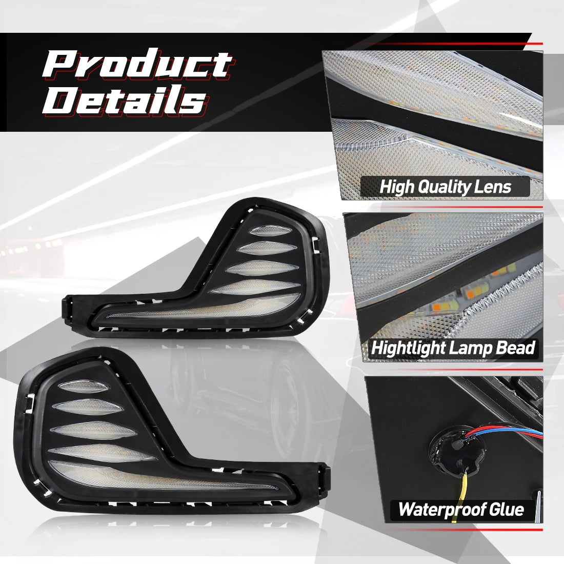 LED Daytime Running Light For Chevrolet Cavalier 2019 2020 2021 2022 DRL LED Fog Lamp Dyna | AUTOKITSHOP