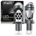 TOAUTO H4 LED Headlight Dualvision Projector Lens Canbus 30000LM 200W LED Light Hi/Low Lig
