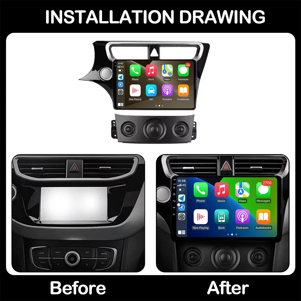 10.1" Android 16 Car Radio Stereo for Brilliance V3 2015-2017 with GPS Navigation Steering